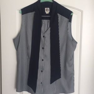 Anne Klein Striped Shirt XL